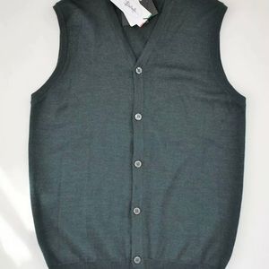 Green merino wool Sweater vest knit cardigan BRAND NEW Sand Copenhagen Medium